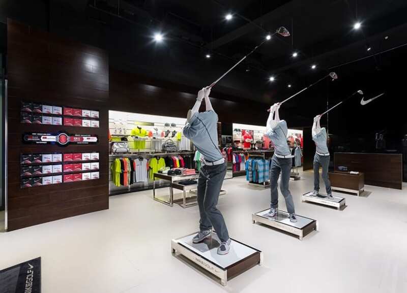 Phong cách thiết kế shop thể thao đơn giản ưu tiên bố cục gọn gàng
