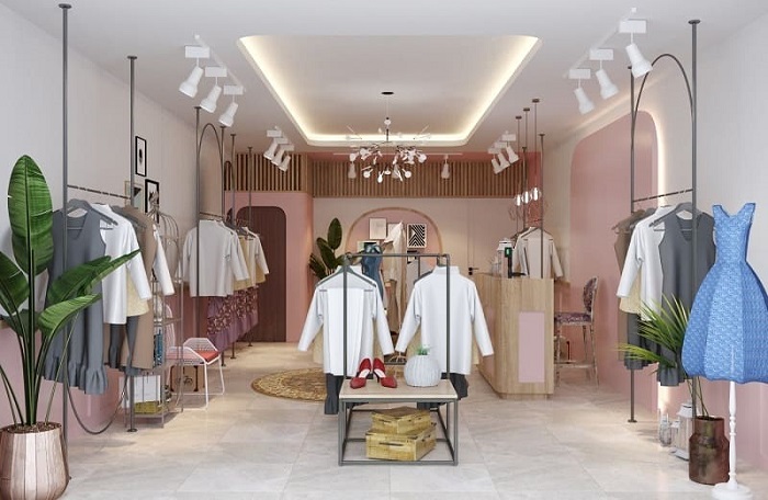 Mẫu thiết kế shop thời trang bắt mắt, thu hút và độc đáo