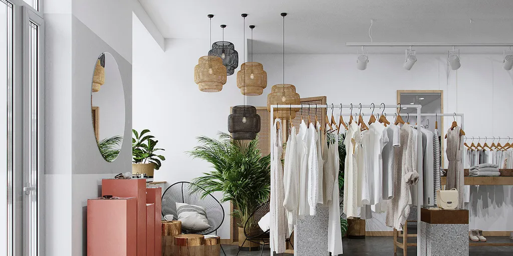 Trang trí shop thời trang theo phong cách Vintage kết hợp phong cách hiện đại